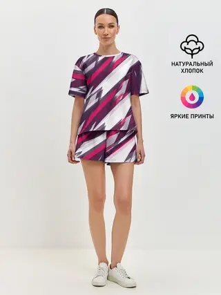 Женская пижама с шортами / Абстракция ,,Пламя