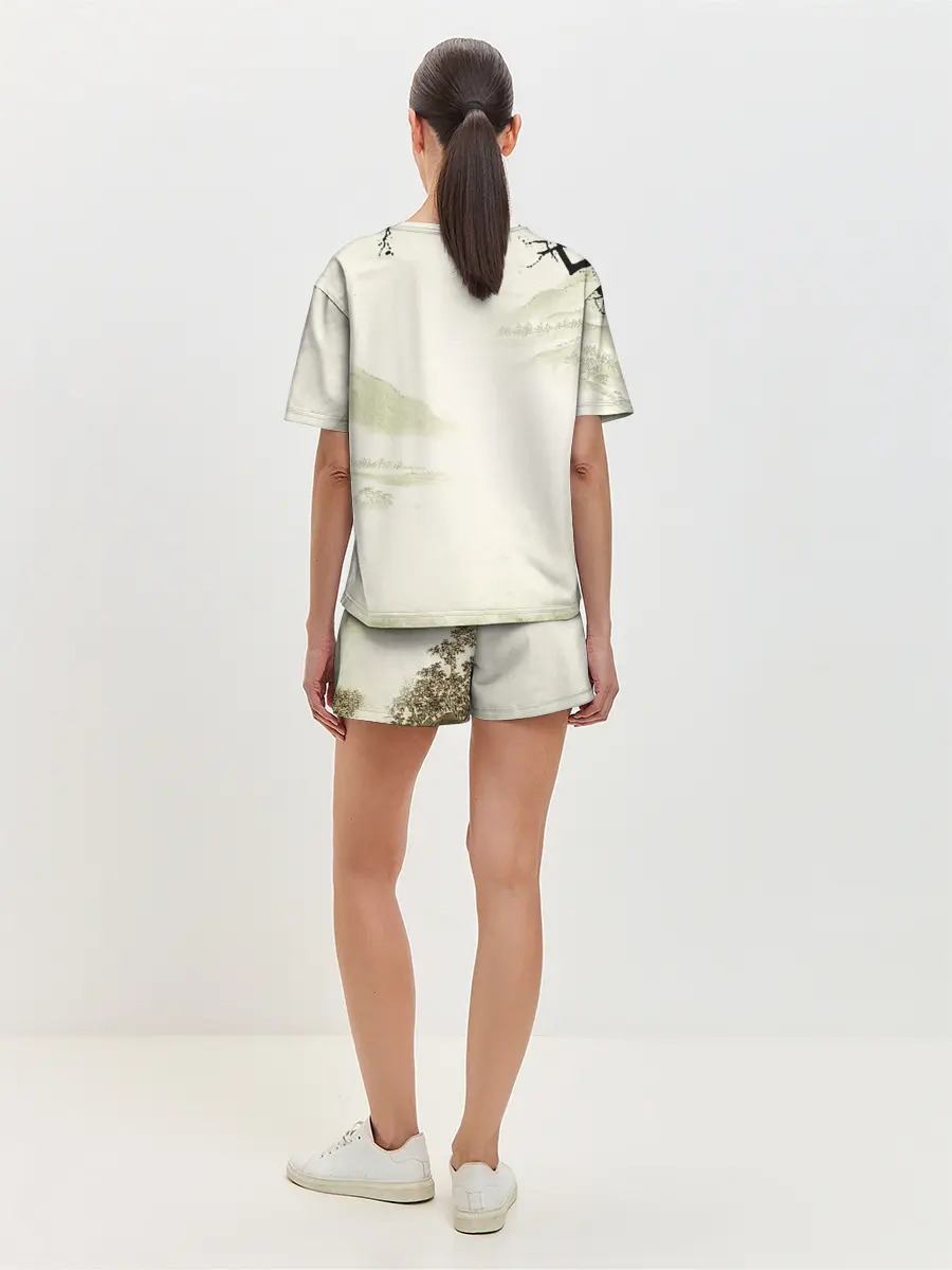 Женская пижама с шортами / Kamado Tanjiro зарисовка