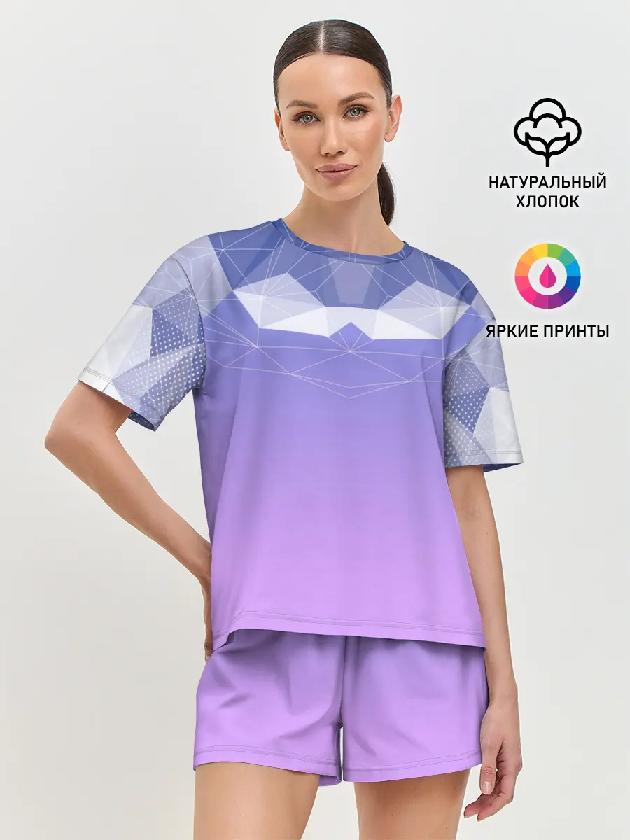 Женская пижама с шортами / Геометрия