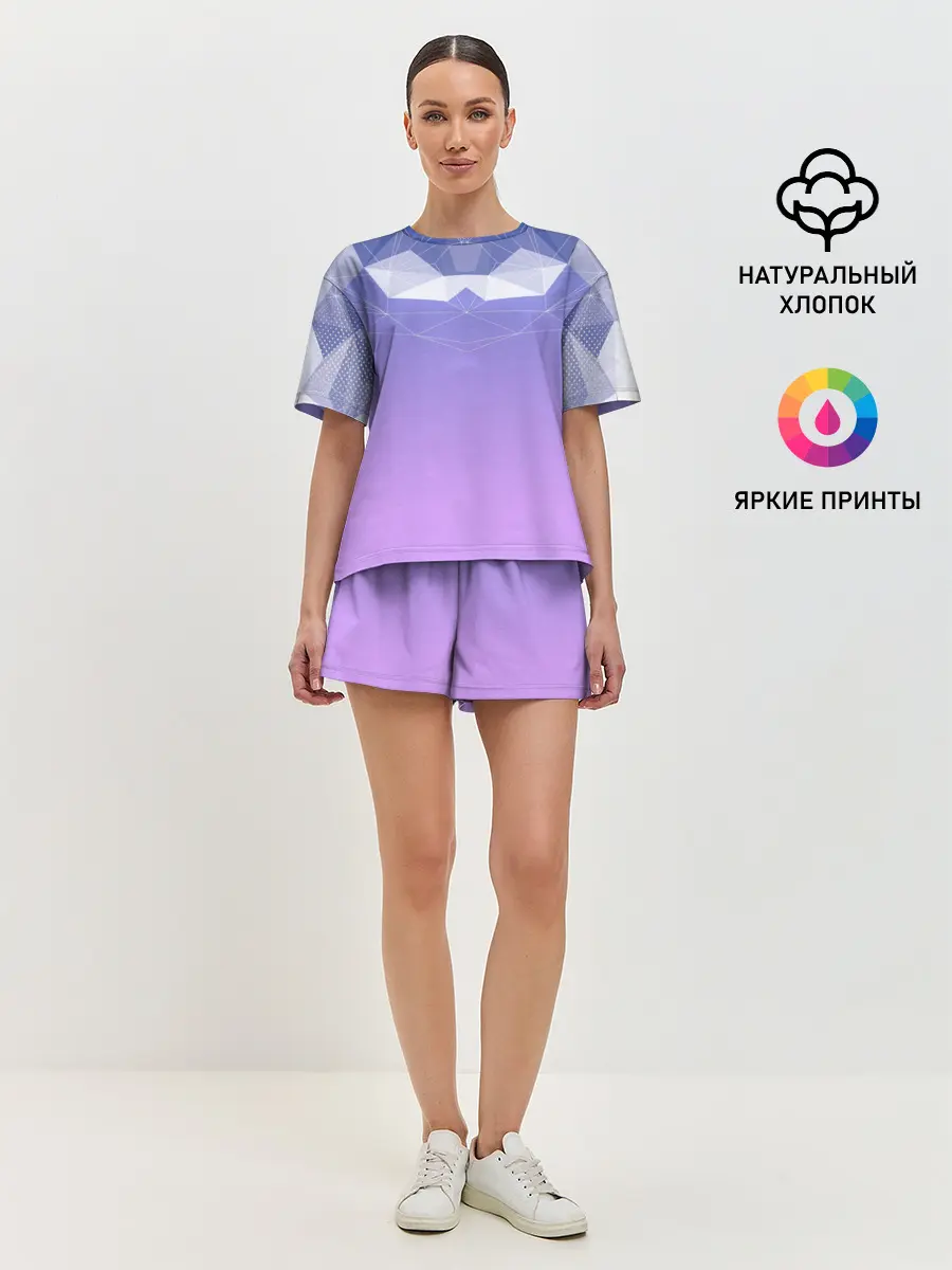 Женская пижама с шортами / Геометрия