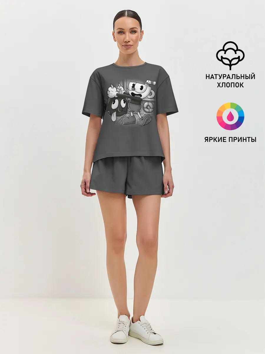 Женская пижама с шортами / CUPHEAD