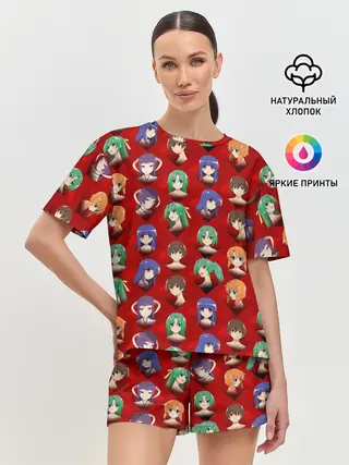 Женская пижама с шортами / Characters Higurashi no...