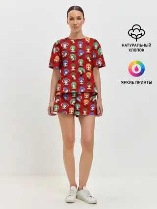 Женская пижама с шортами / Characters Higurashi no...