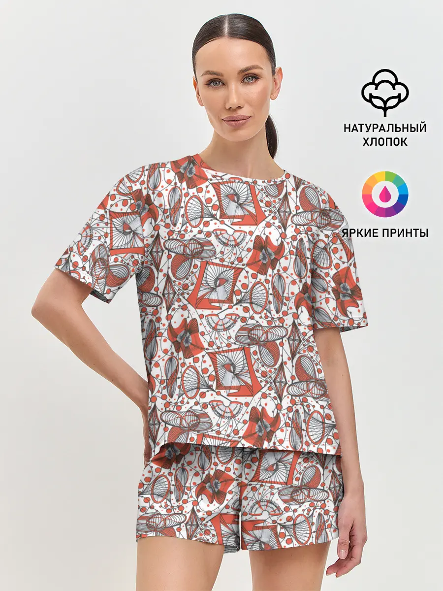 Женская пижама с шортами / Кинетическая скульптура.