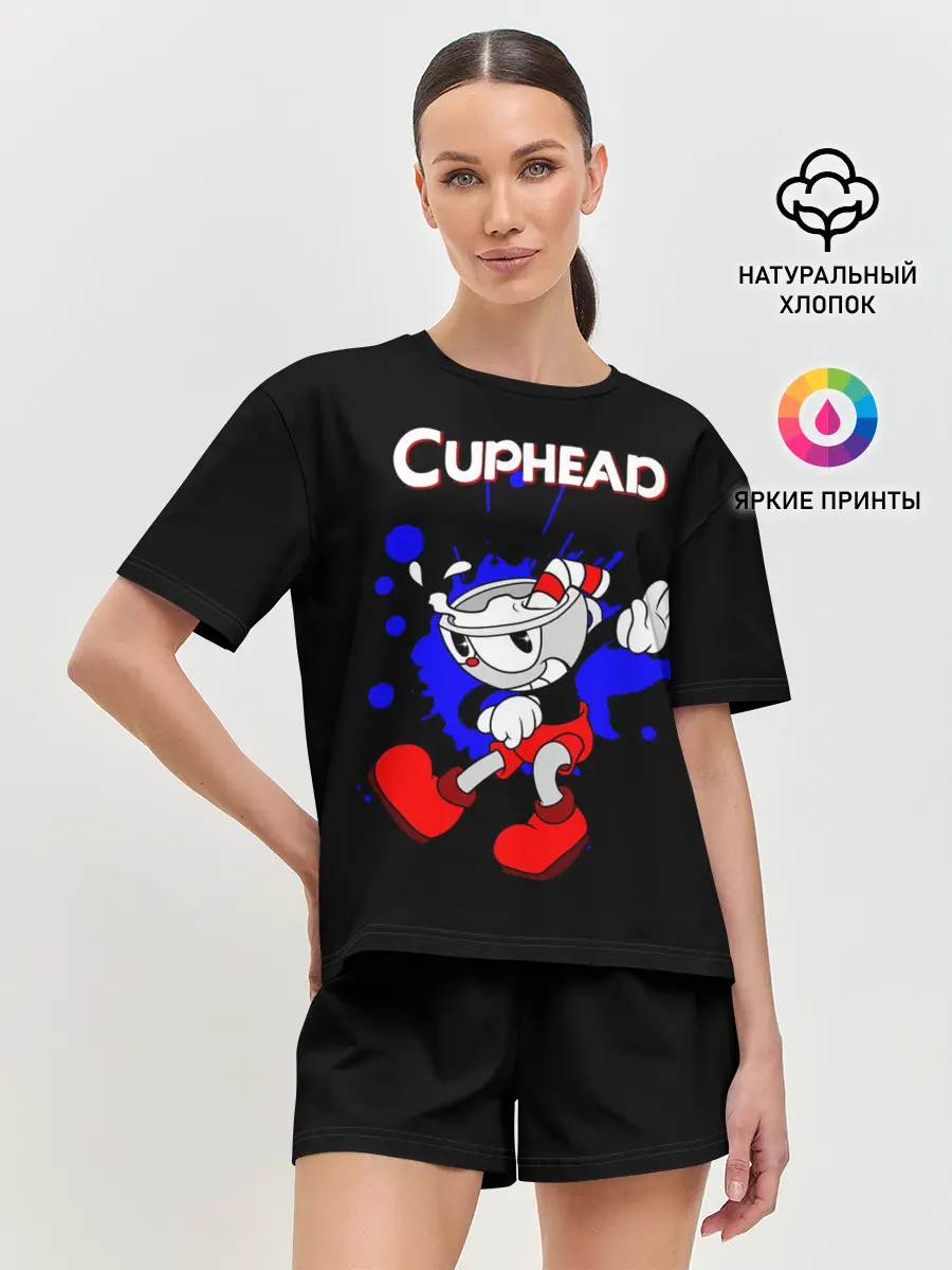 Женская пижама с шортами / Cuphead