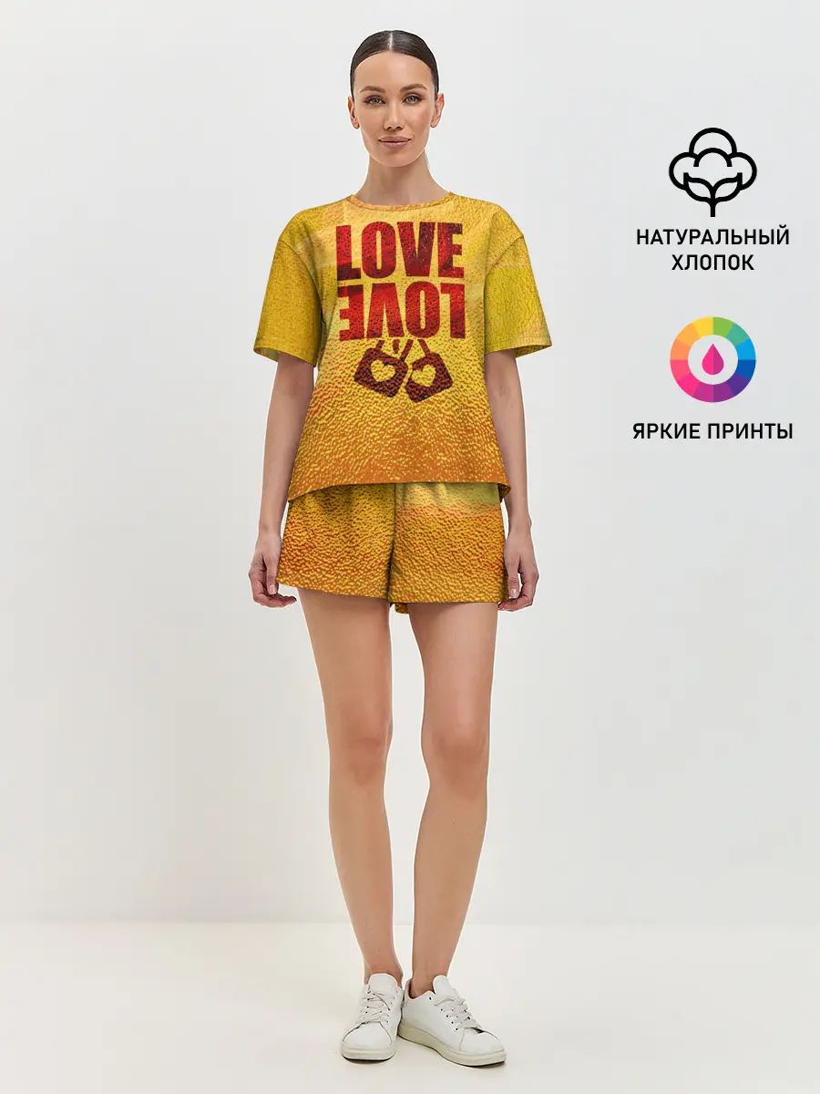 Женская пижама с шортами / LOVE