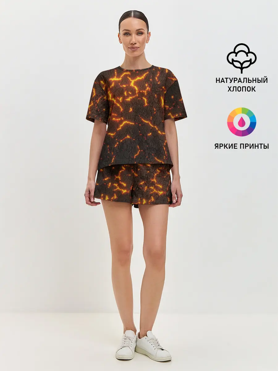 Женская пижама с шортами / Помпеи 3D