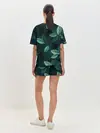 Женская пижама с шортами / Текстура Листья