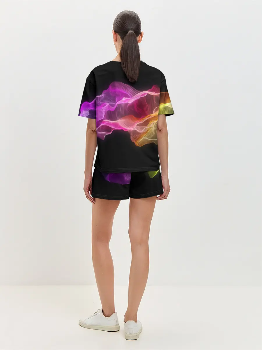 Женская пижама с шортами / Волны