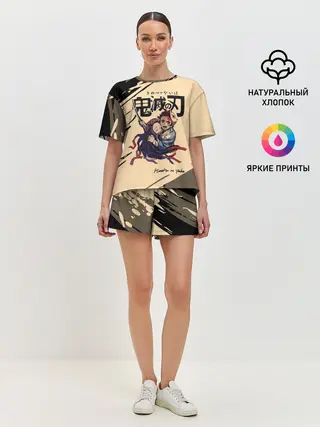 Женская пижама с шортами / Kimetsu no Yaiba