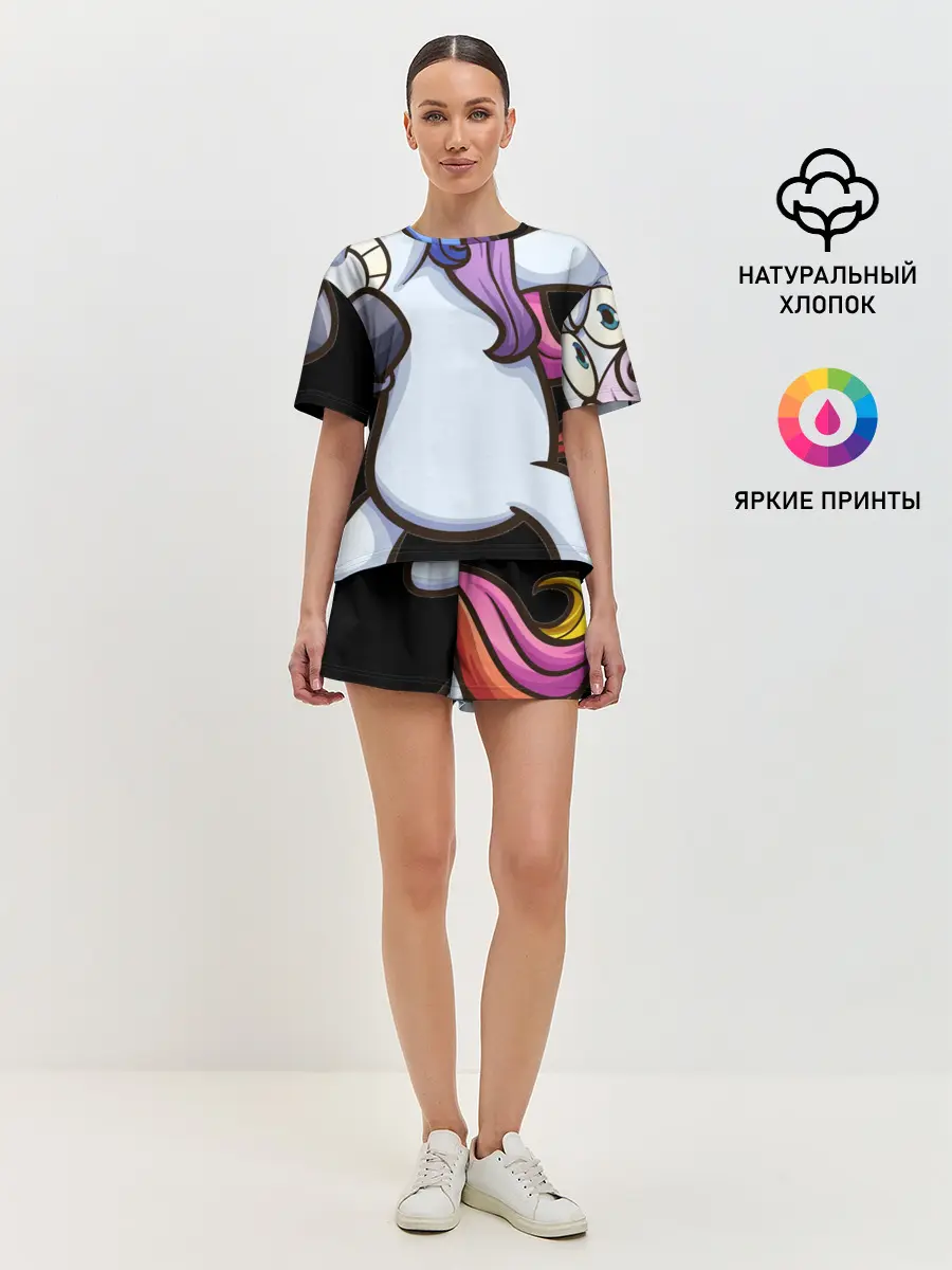 Женская пижама с шортами / Единорог - танцор ДАБ