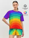 Женская пижама с шортами / Круговая радуга