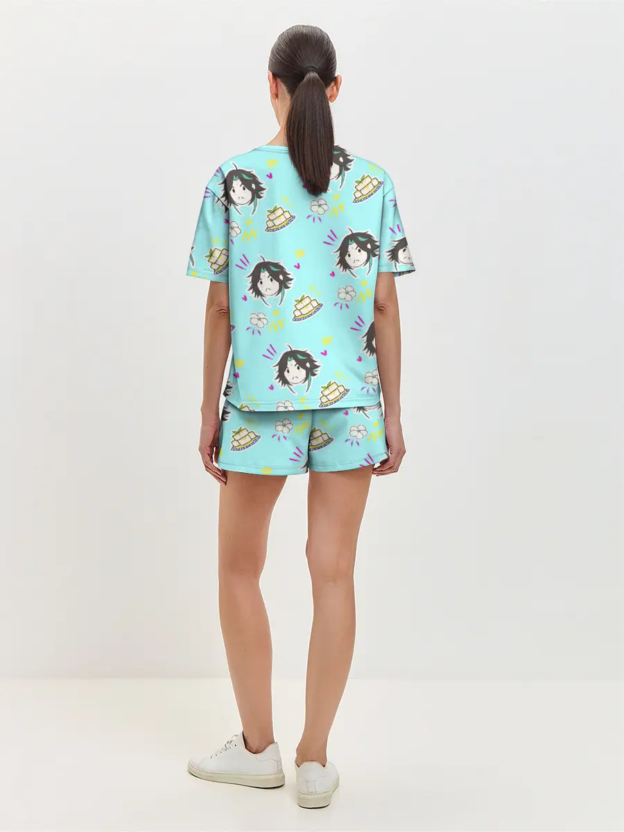 Женская пижама с шортами / Сяо и тофу