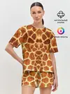 Женская пижама с шортами / Жираф