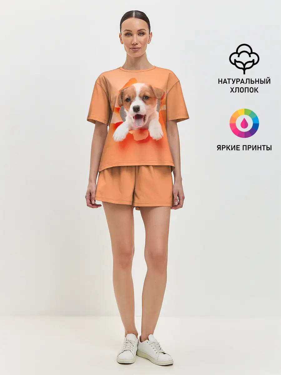 Женская пижама с шортами / Собака