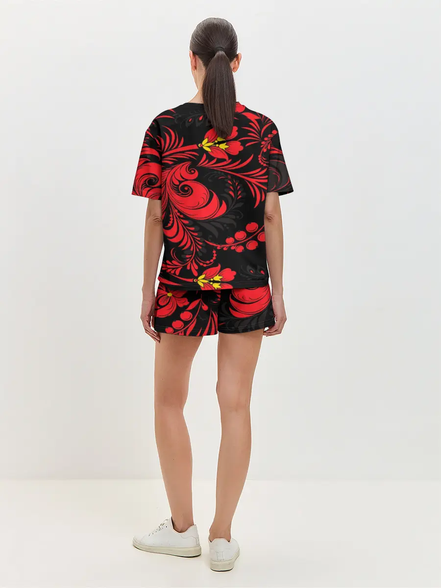 Женская пижама с шортами / Хохлома