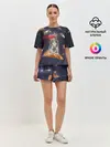 Женская пижама с шортами / Котик в космосе