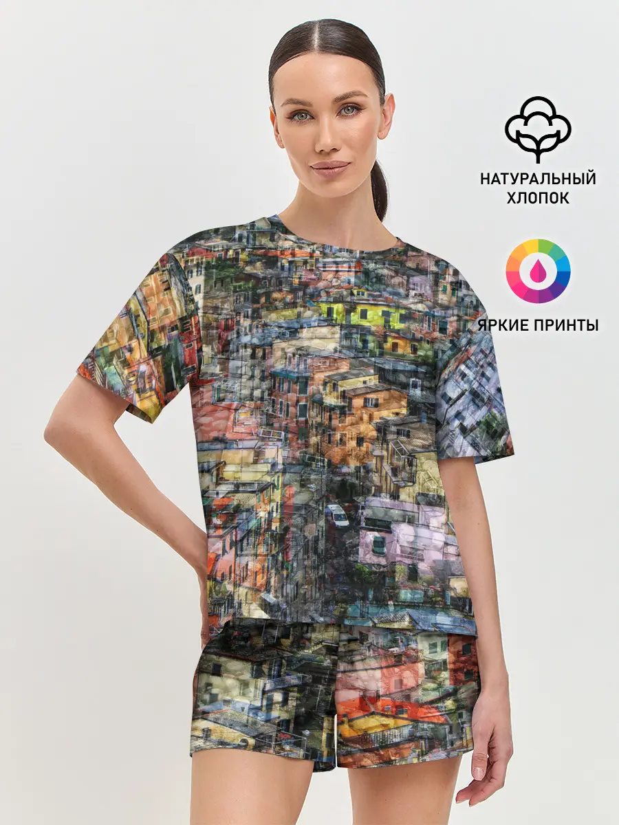 Женская пижама с шортами / ГОРОДОК