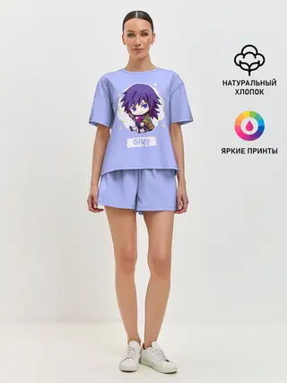 Женская пижама с шортами / Гию Томиока Kimetsu no Yaiba