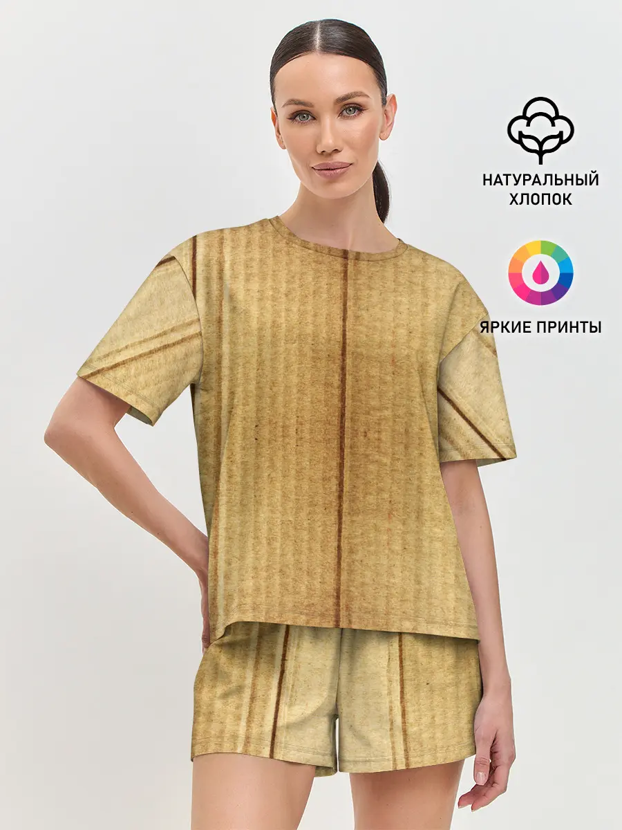 Женская пижама с шортами / Картон