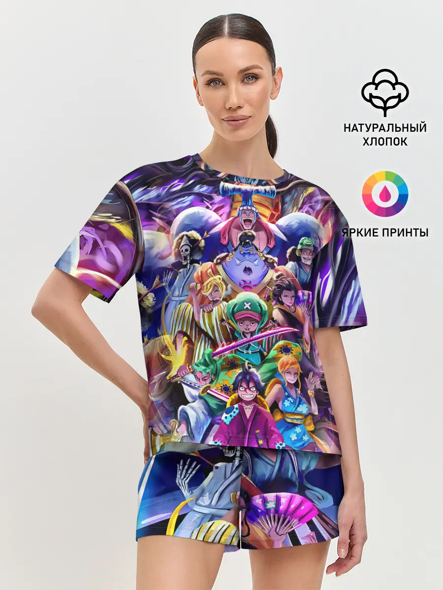 Женская пижама с шортами / ONE PIECE | ВАН ПИС ПЕРСОНАЖИ
