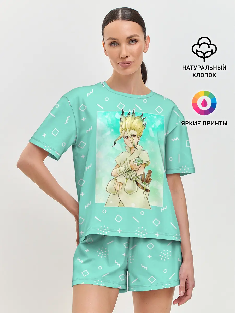 Женская пижама с шортами / Сэнку