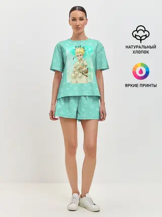 Женская пижама с шортами / Сэнку