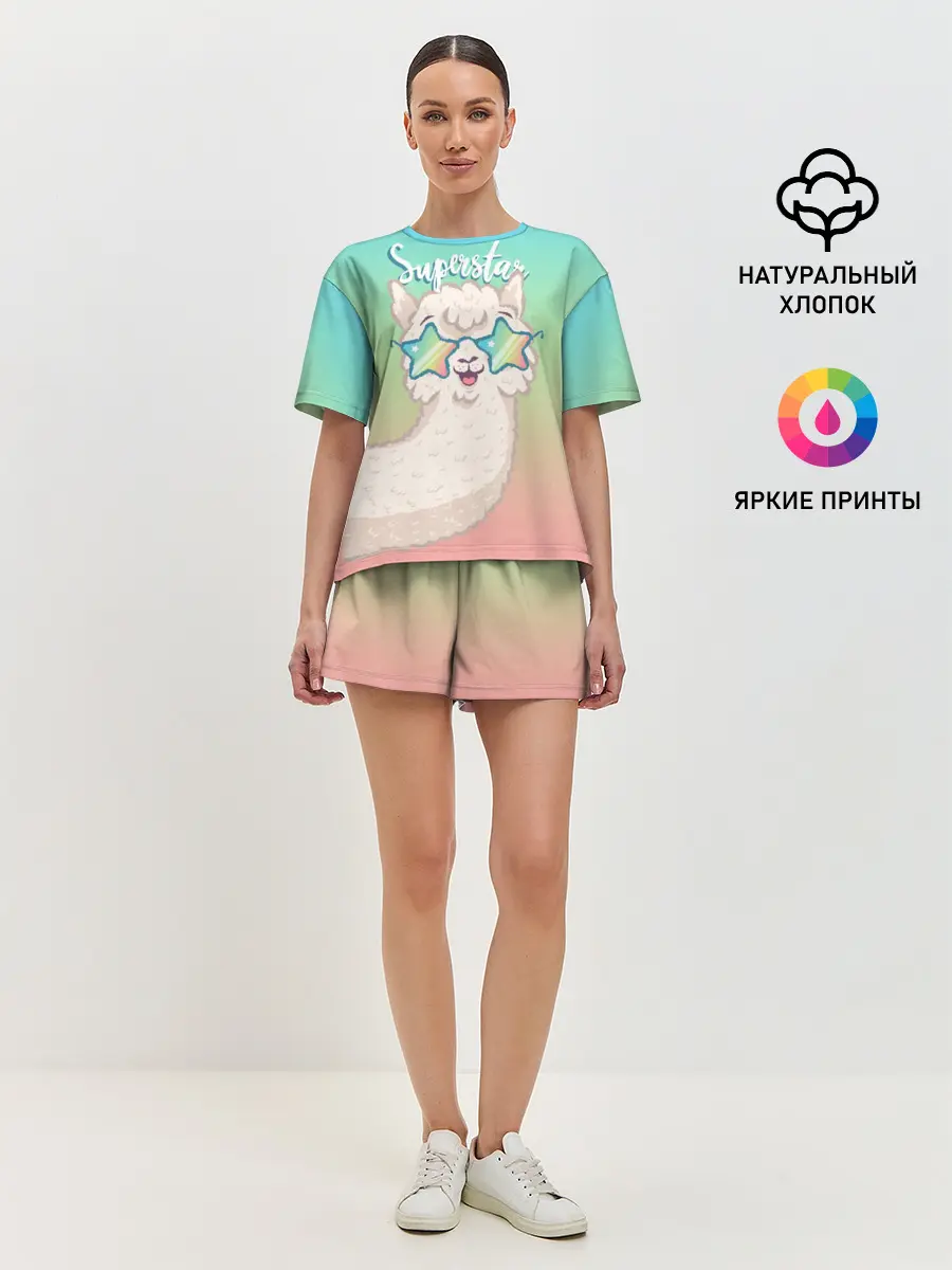 Женская пижама с шортами / SUPERSTAR