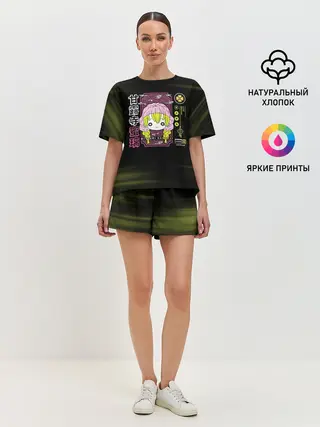 Женская пижама с шортами / Mitsuri Kanroji | Kimetsu no Yaiba