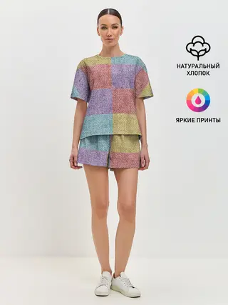 Женская пижама с шортами / Patchwork