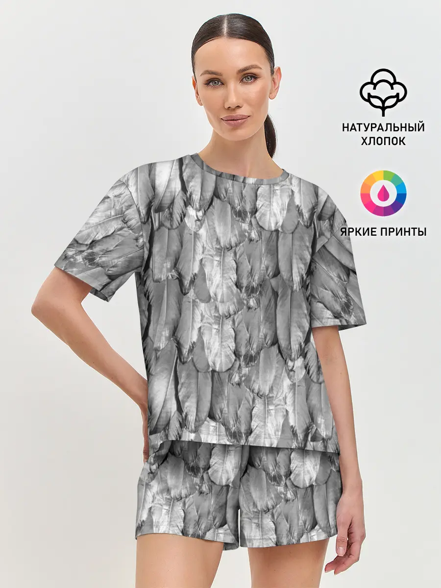 Женская пижама с шортами / White Raven