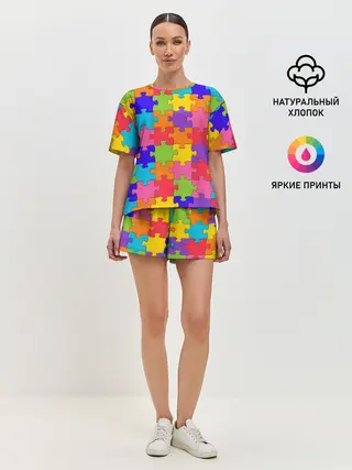 Женская пижама с шортами / Пазлы