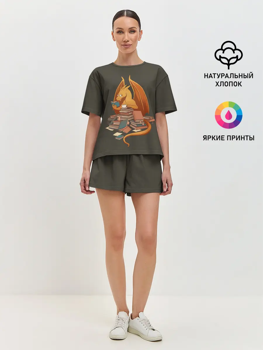 Женская пижама с шортами / Book Dragon