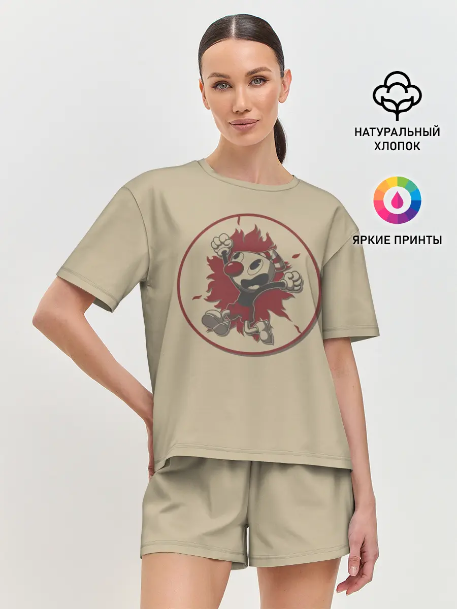 Женская пижама с шортами / Капхейд/caphead