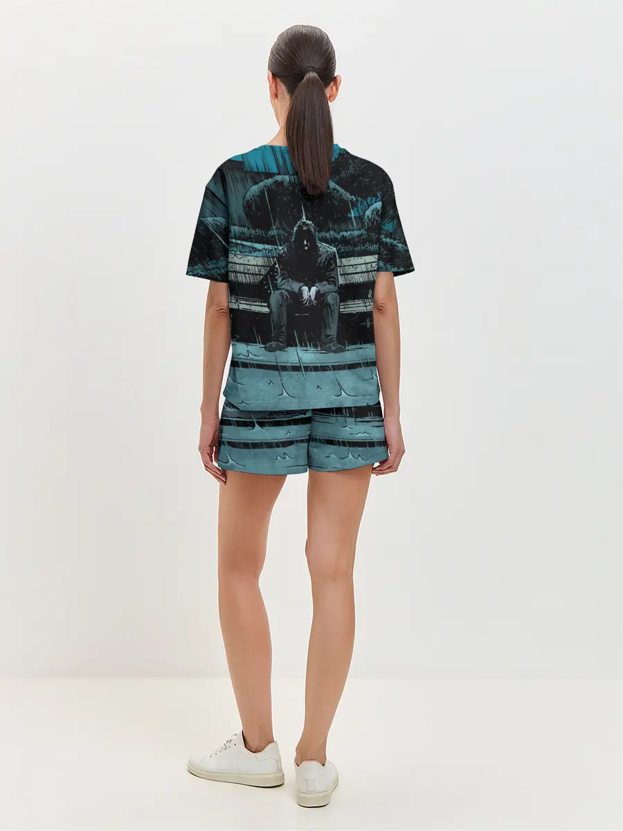 Женская пижама с шортами / Киану Ривз - комикс о боге