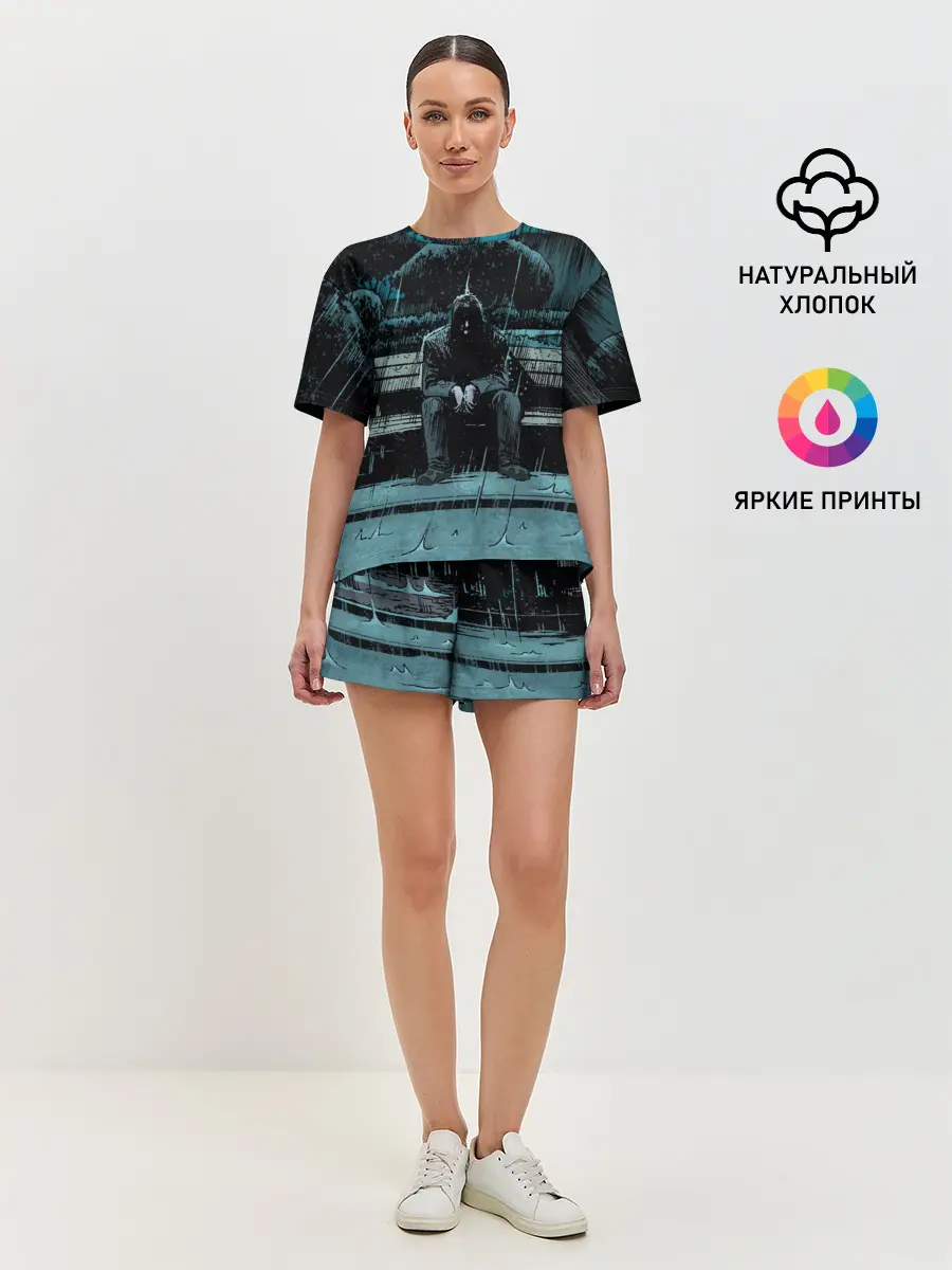 Женская пижама с шортами / Киану Ривз - комикс о боге