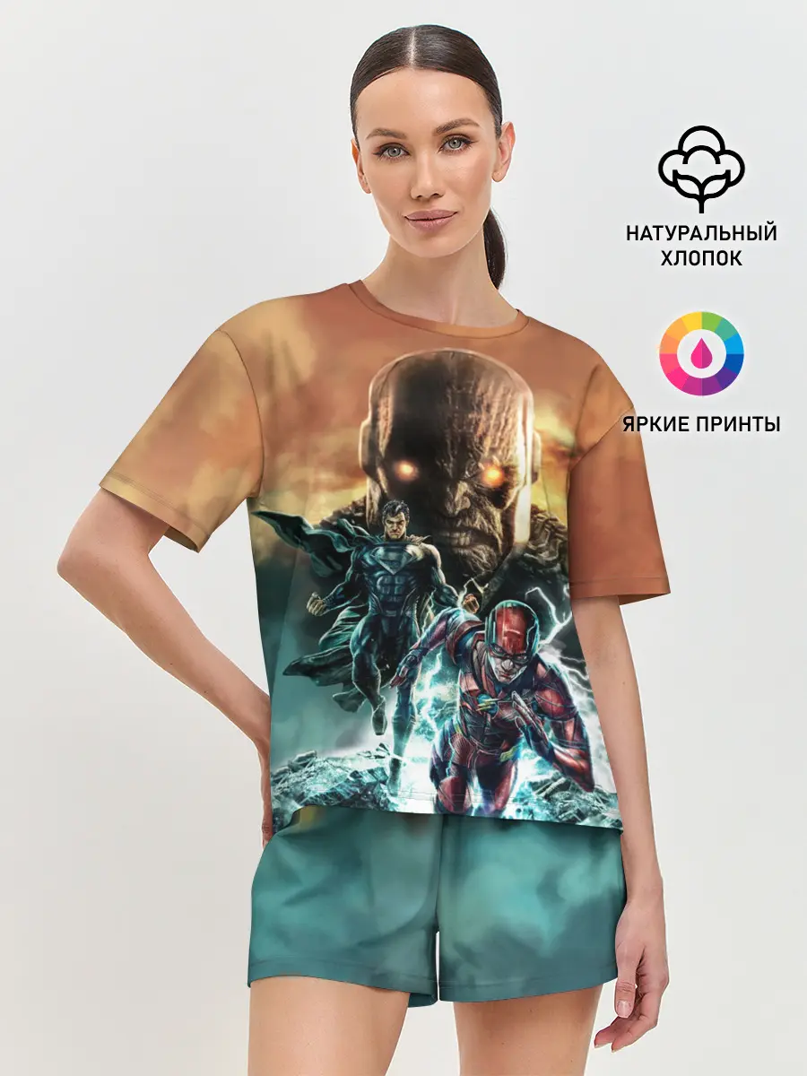 Женская пижама с шортами / The Flash, Superman V Darkseid