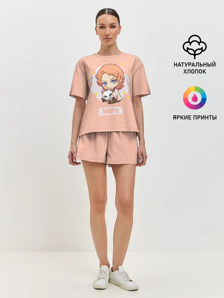 Женская пижама с шортами / Sabito Kimetsu no Yaiba