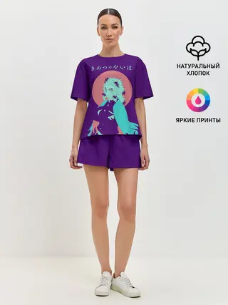 Женская пижама с шортами / Кёджуро Ренгоку Kimetsu no Yaiba