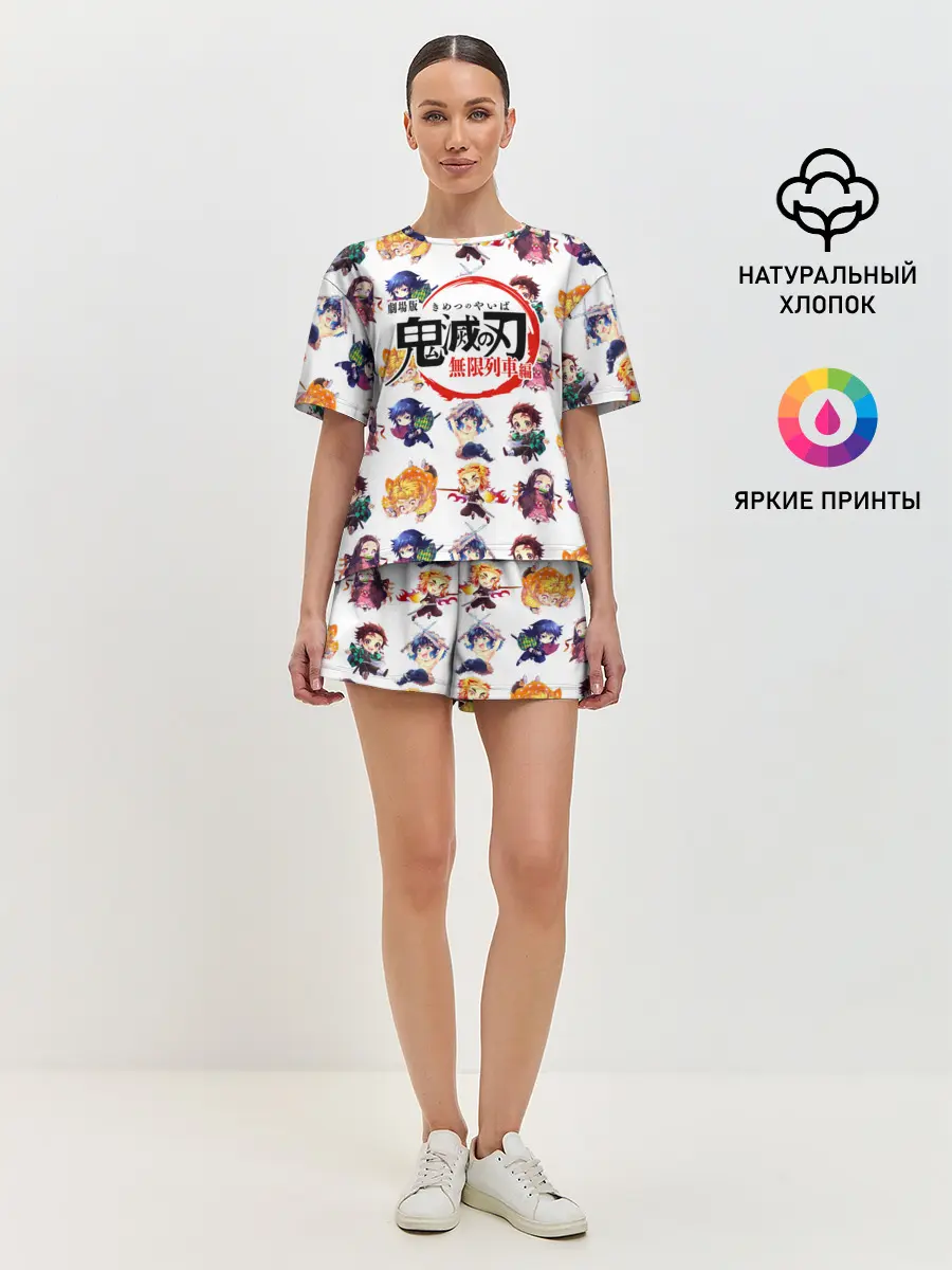 Женская пижама с шортами / Персонажи Kimetsu no Yaiba