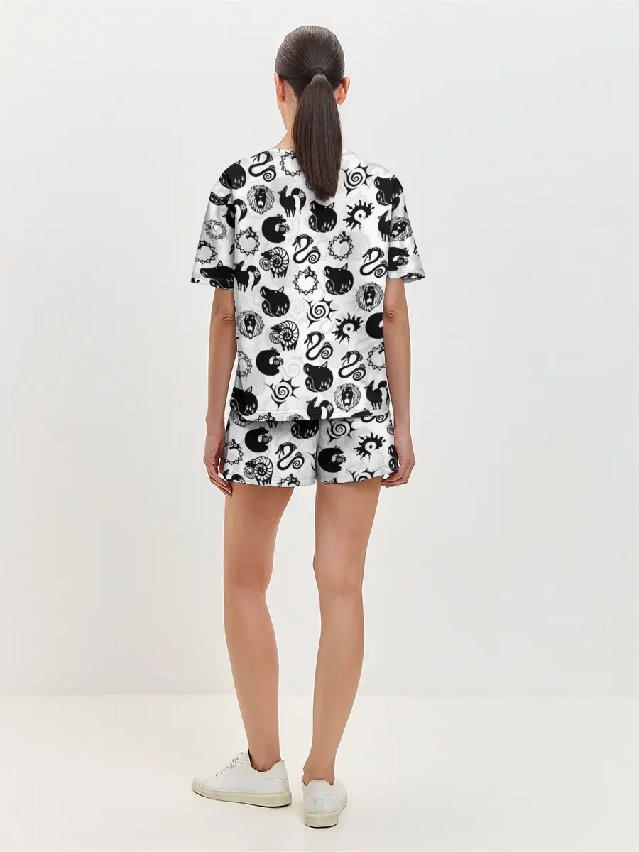 Женская пижама с шортами / 7 СМЕРТНЫХ ГРЕХОВ СИМВОЛЫ