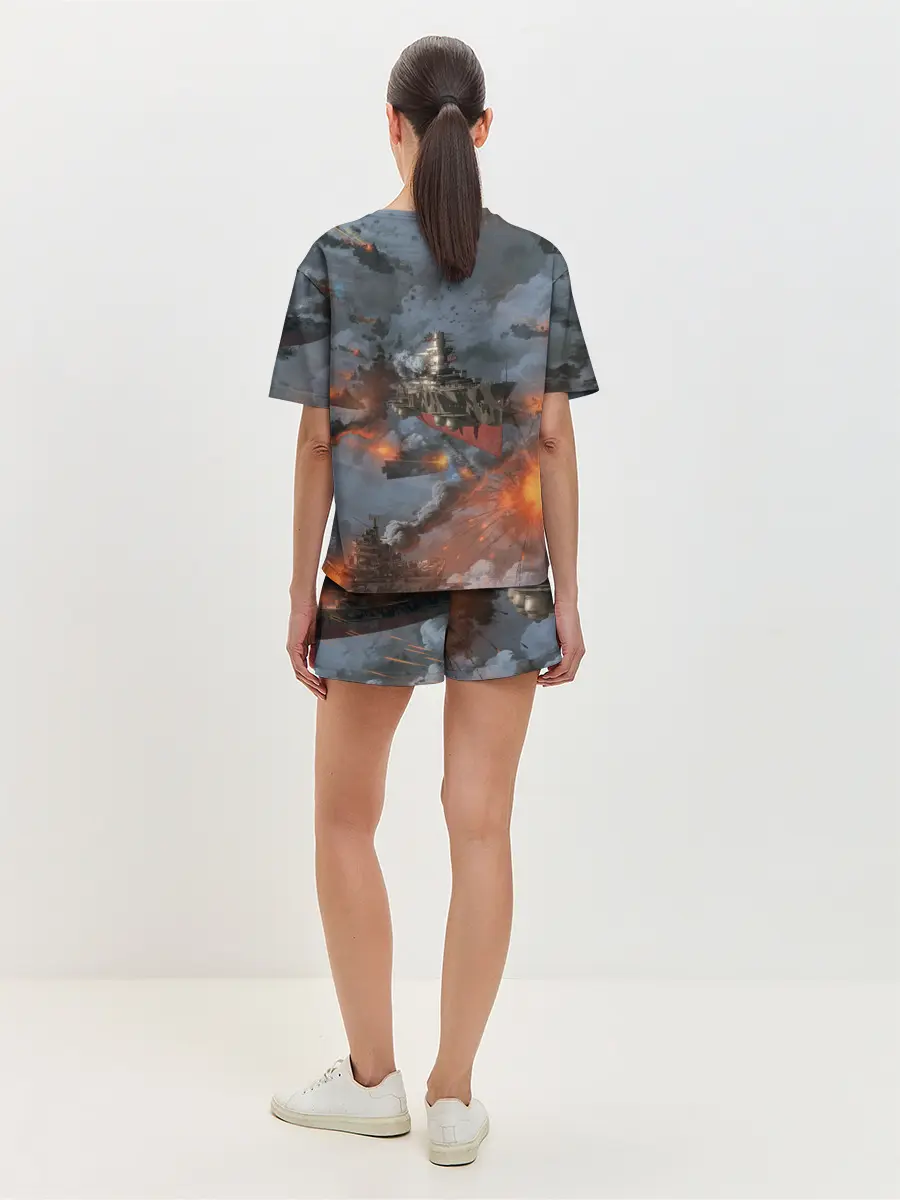 Женская пижама с шортами / Стимпанк бой | Steampunk Ship