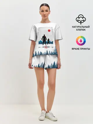 Женская пижама с шортами / God whith son