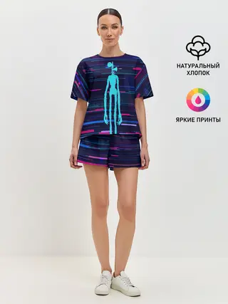 Женская пижама с шортами / СИРЕНОГОЛОВЫЙ