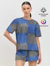 Женская пижама с шортами / Denim Patchwork
