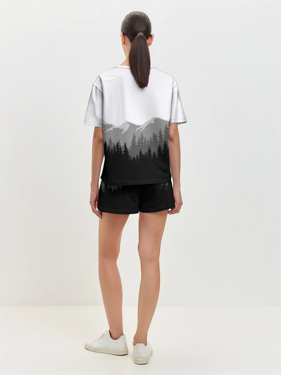 Женская пижама с шортами / SIREN HEAD | DARK FOREST