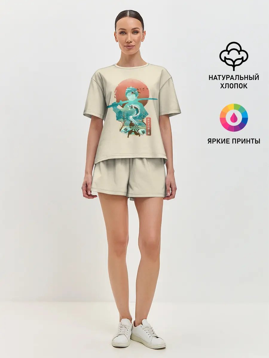 Женская пижама с шортами / Demon Slayer. Tanjiro