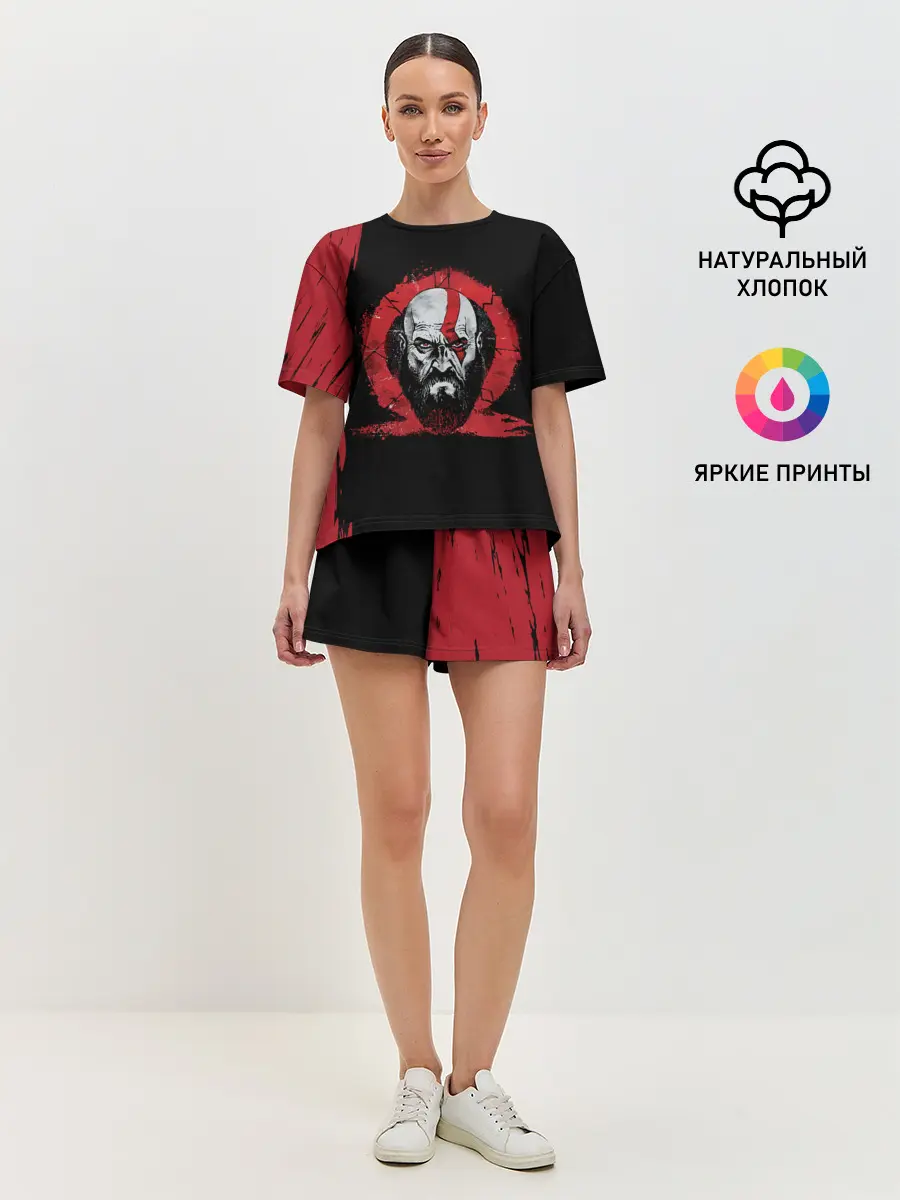 Женская пижама с шортами / Брутальный Кратос | GOW