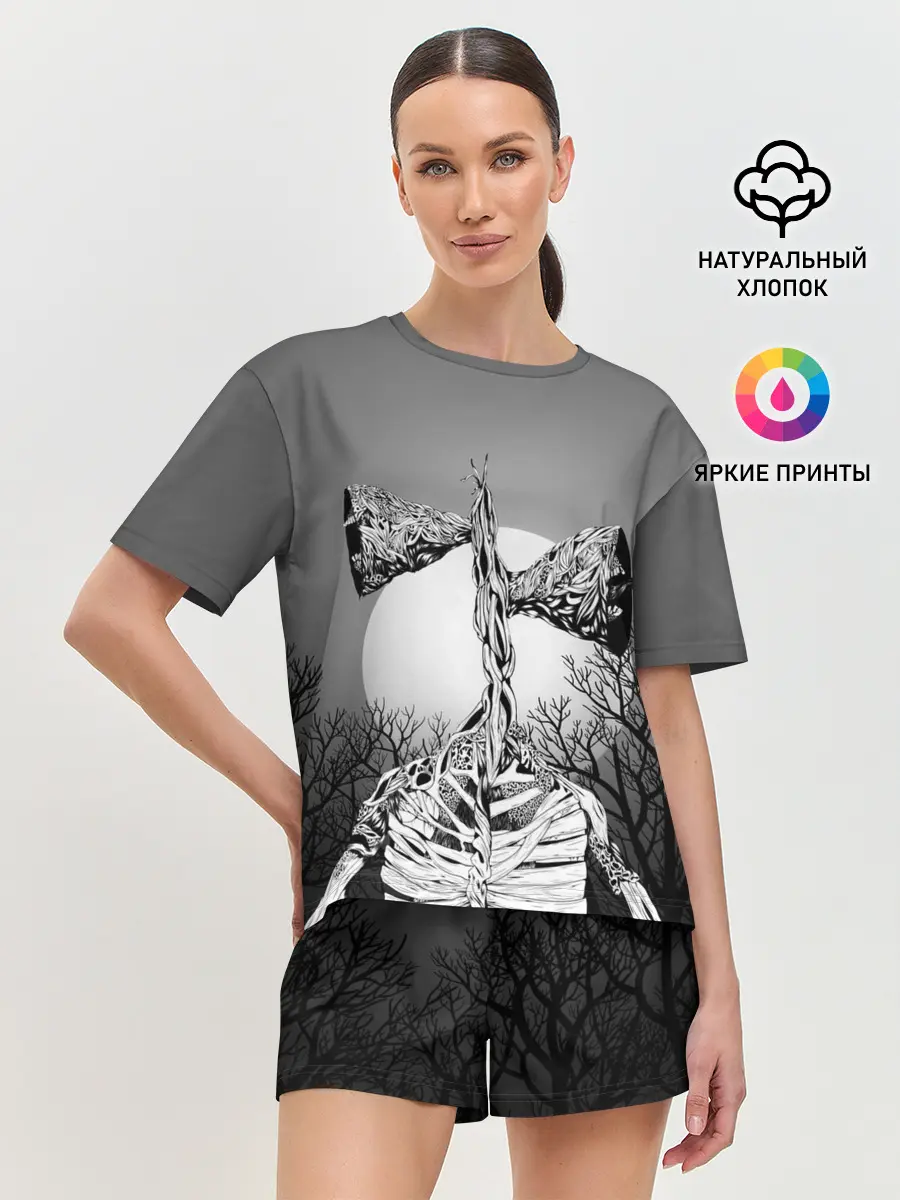 Женская пижама с шортами / СИРЕНОГОЛОВЫЙ