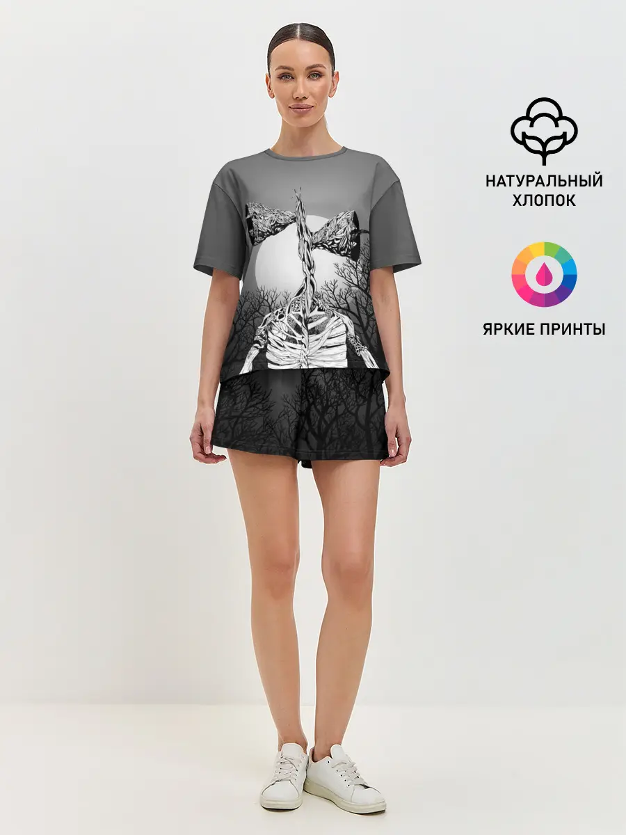 Женская пижама с шортами / СИРЕНОГОЛОВЫЙ